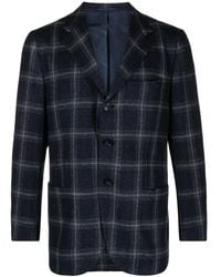 Kiton - Blazer a cuadros con botones - Lyst