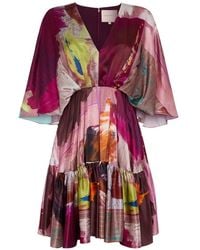 ROKSANDA - Yasmin Pictorial-Print Mini Dress - Lyst