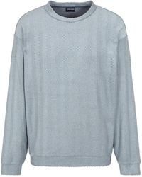 Giorgio Armani - Pullover Mit Zickzackstickerei - Lyst