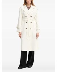 DKNY - Double-Breasted Belted Coat - Lyst