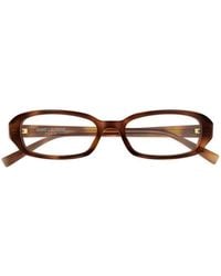 Saint Laurent - Rectangle-Frame Glasses - Lyst