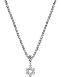 David Yurman - Micro Pavé Star Of David Diamond Necklace - Lyst