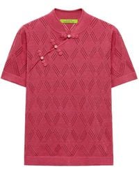 Shanghai Tang - Qipao Openwork-Knit Top - Lyst