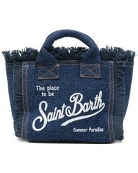 MC2 Saint Barth - Fringed-Detail Logo-Print Tote Bag - Lyst