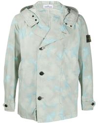 Stone Island - Giacca con stampa camouflage - Lyst