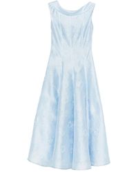 Talbot Runhof - Floral-Embroidered Dress - Lyst
