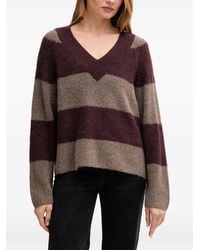 Mos Mosh - Striped V-Neck Sweater - Lyst