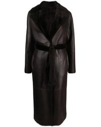 Yves Salomon - Belted Reversible Leather Coat - Lyst