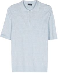 Barba Napoli - Short-Sleeve Ribbed Polo Shirt - Lyst