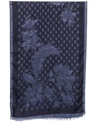 Etro - Sciarpa A Fiori Jacquard Con Frange - Lyst