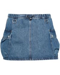 Coperni - Thigh-Length Cotton Denim Skirt - Lyst