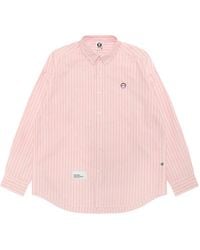 Aape By A Bathing Ape - Moonface Striped Button-Down Shirt - Lyst