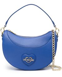 Love Moschino - Saffiano-Effect Heart-Patch Small Shoulder Bag - Lyst