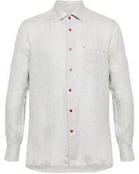 Kiton - Spread-Collar Linen Shirt - Lyst