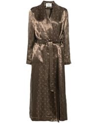 Fendi - Overjas Met Jacquard - Lyst