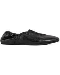 Jacquemus - Elasticated-Panels Leather Ballet Flats - Lyst