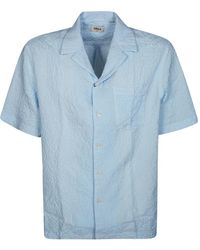 Altea - Hadley Seersucker Shirt - Lyst