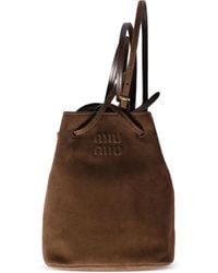 Miu Miu - Shopper aus Wildleder - Lyst