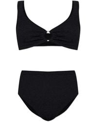 Hunza G - Nadine Hoop-Detail Crinkle-Effect Bikini - Lyst