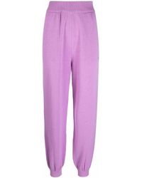 MSGM - Merino-Blend Knitted Track Pants - Lyst