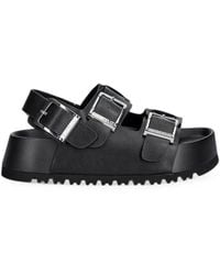 Buffalo - Jane Athena Plateau-Sandalen Mit Schnalle - Lyst