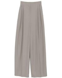 Mugler - Pleated Wide-Leg Trousers - Lyst