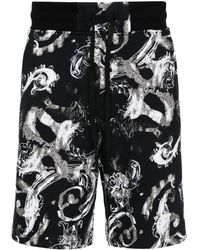 Versace - Watercolour Couture Shorts aus Baumwolle - Lyst