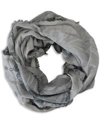 CoSTUME NATIONAL - Floral-Print Fringed Scarf - Lyst