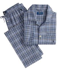 Polo Ralph Lauren - Long-Sleeve Flannel Pyjama Set - Lyst