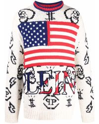 Philipp Plein - Usa Flag プリント クルーネック プルオーバー - Lyst