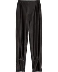 Lemaire - Adjustable-Leg Leather Trousers - Lyst