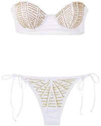 Amir Slama Bikini tipo bandeau - Blanco