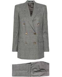 Tagliatore - Check-pattern Double-breasted Suit - Lyst