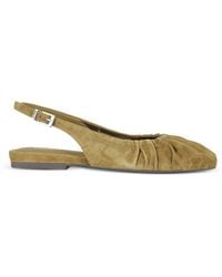 Ash - Gathered Slingback Ballet Flats - Lyst