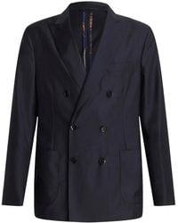 Etro - Pinstripe-Pattern Double-Breasted Blazer - Lyst