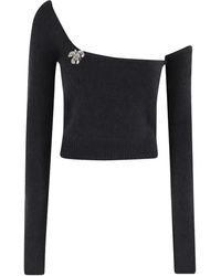 Blumarine - One-Shoulder Embellished Top - Lyst