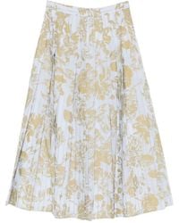 Antonio Marras - Floral-Print Pleated Midi Skirt - Lyst