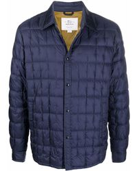 Mens Clothing Coats Short coats Blue Woolrich Delaware Coat in Azure_block for Men 