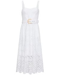 Cara Cara - Calypso Eyelet Bustier Midi Dress - Lyst