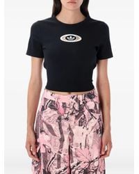 adidas - Cut-Out Ribbed T-Shirt - Lyst