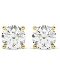 Diamond Essentials - Pendientes De Aplique Con Diamantes - Lyst