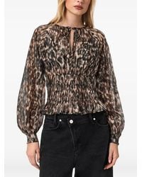 AllSaints - Cern Blouse Met Luipaardprint - Lyst