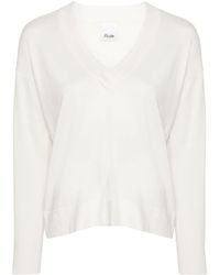 Allude - Pull en maille à col v - Lyst