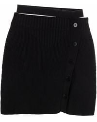 ANDREADAMO - Cut-Out High-Waist Knitted Skirt - Lyst