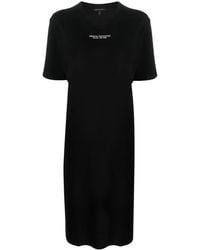 ARMANI EXCHANGE - Logo-Print Side-Slit T-Shirt Dress - Lyst