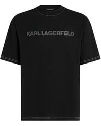 KARL LAGERFELD - Contrast-Stitching T-Shirt - Lyst