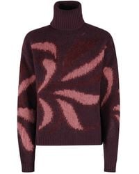 Roberto Collina - Roll-Neck Patterned Sweater - Lyst