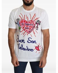 Dolce & Gabbana - Graphic-Print Crew-Neck T-Shirt - Lyst