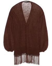 Bimba Y Lola - Long Fringed Cardigan - Lyst