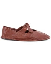 Hereu - Knot Leather Flats - Lyst